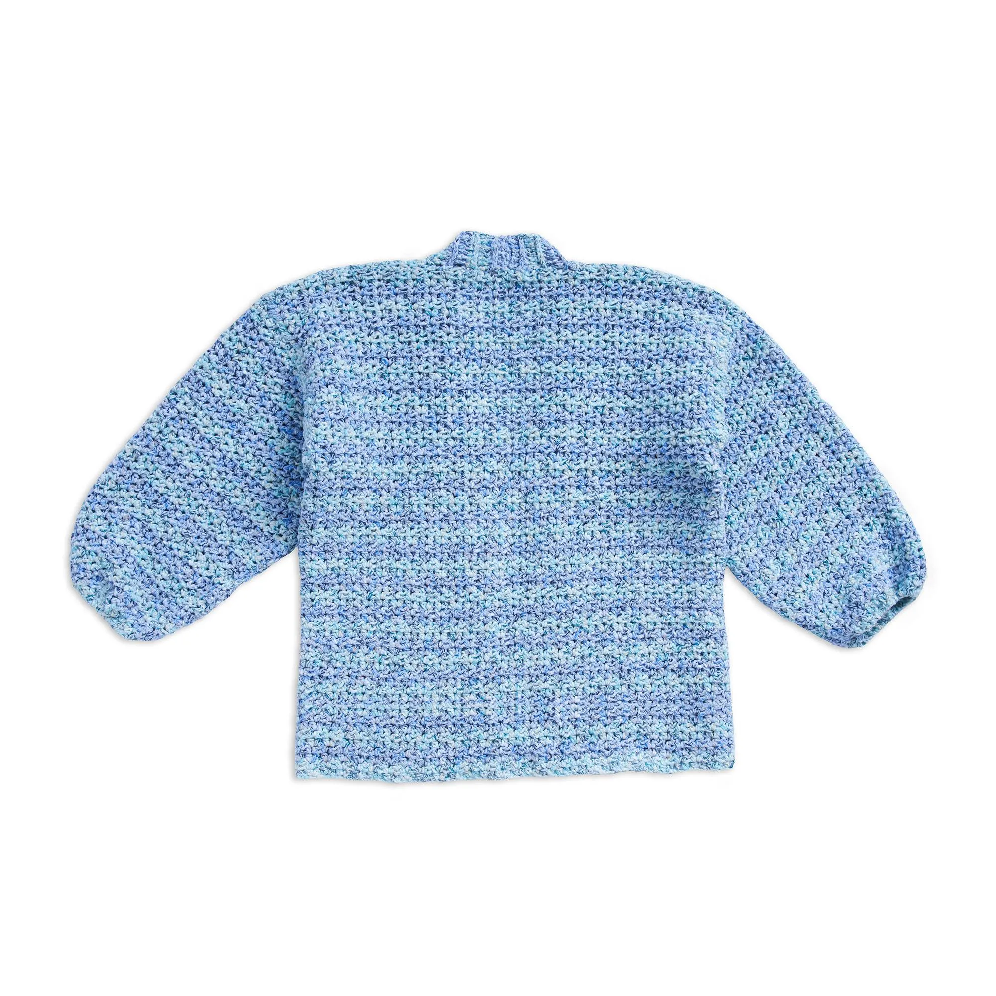 Bernat Ocean Mix Relaxed Crochet Cardigan