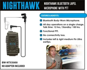 BlueWi BW-NT5000U Nighthawk Bluetooth Lapel Microphone