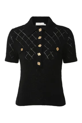 Crush Polo Top - Black
