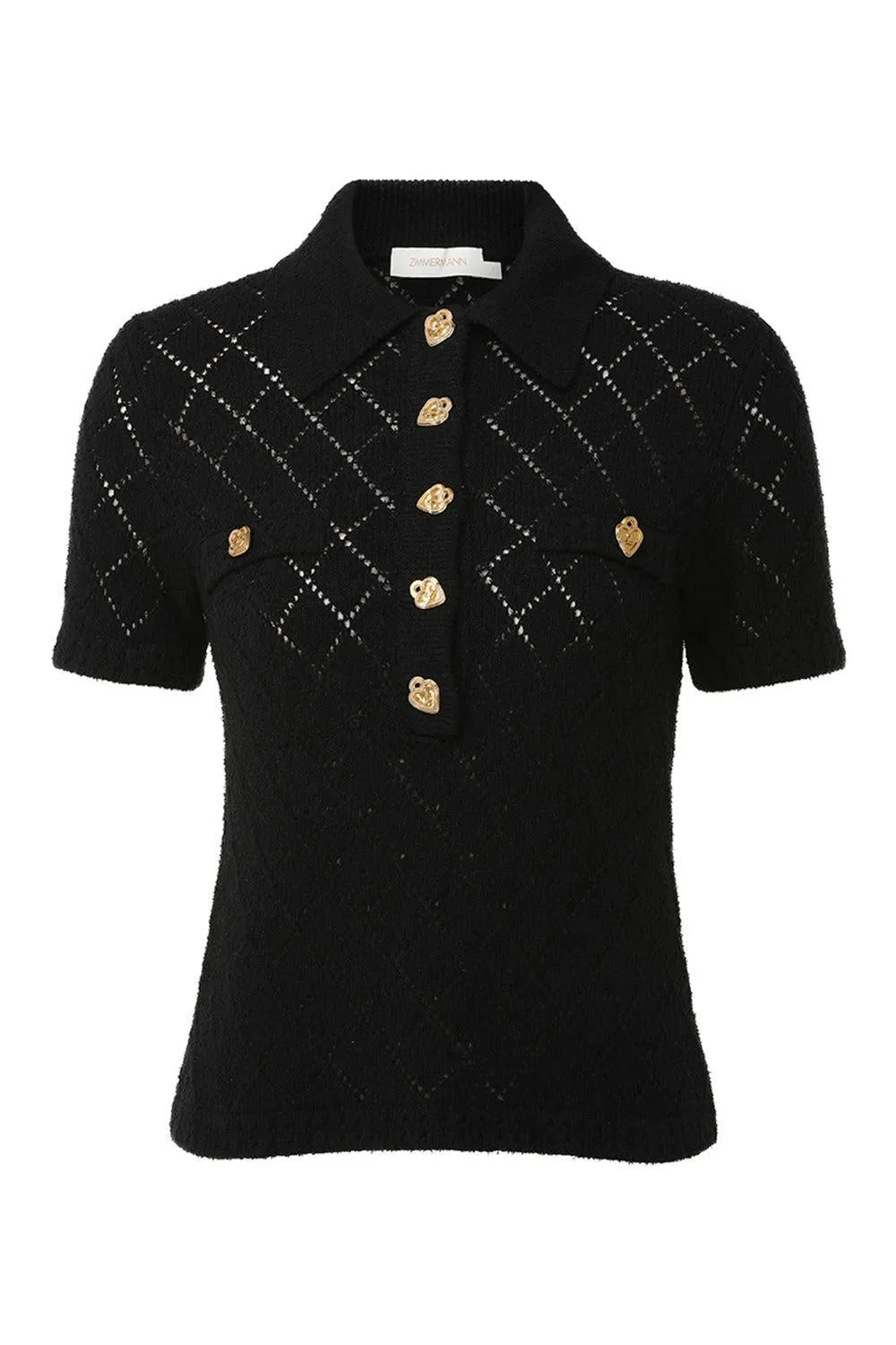 Crush Polo Top - Black