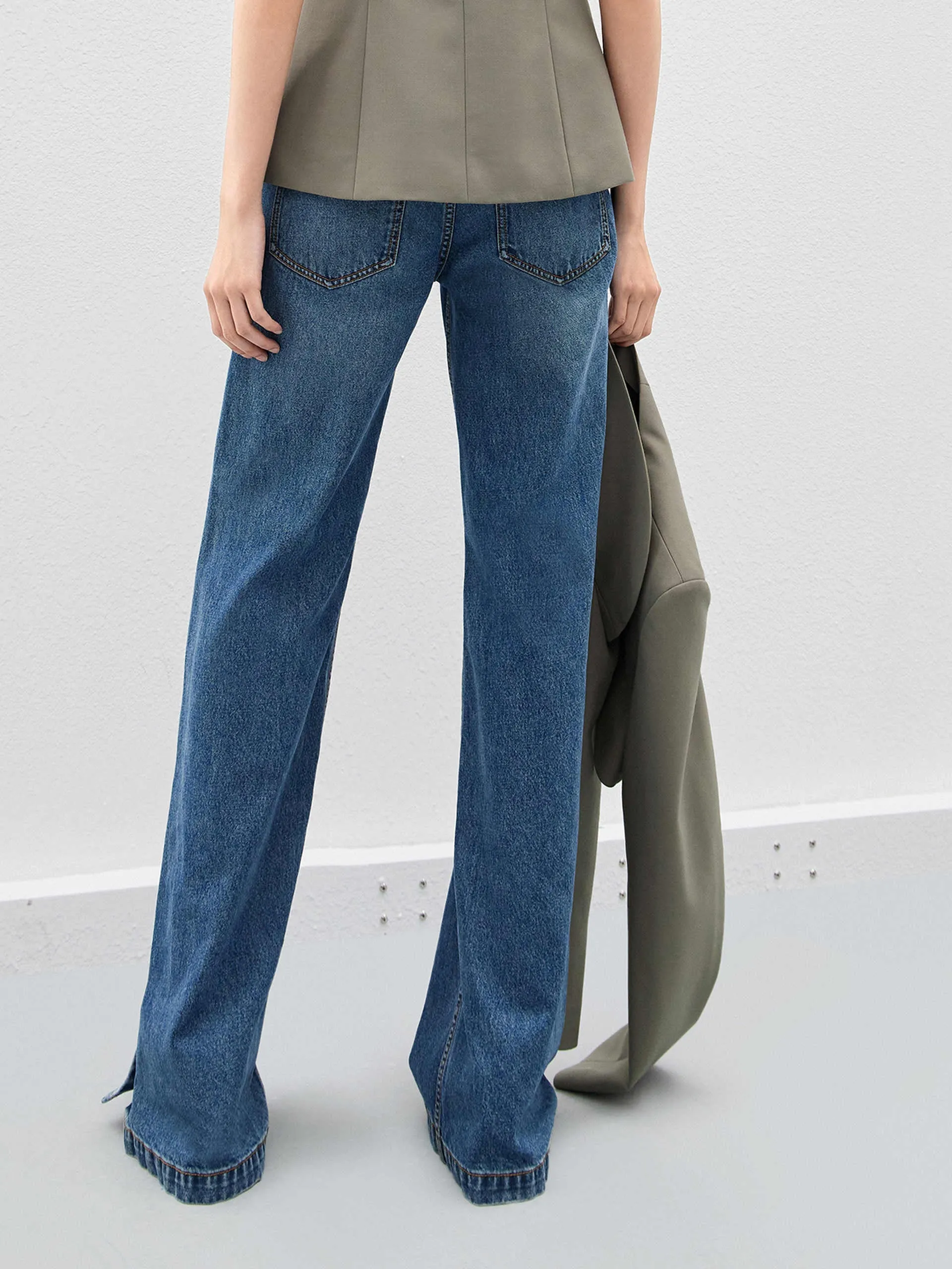 Flared Mid Waist Jeans