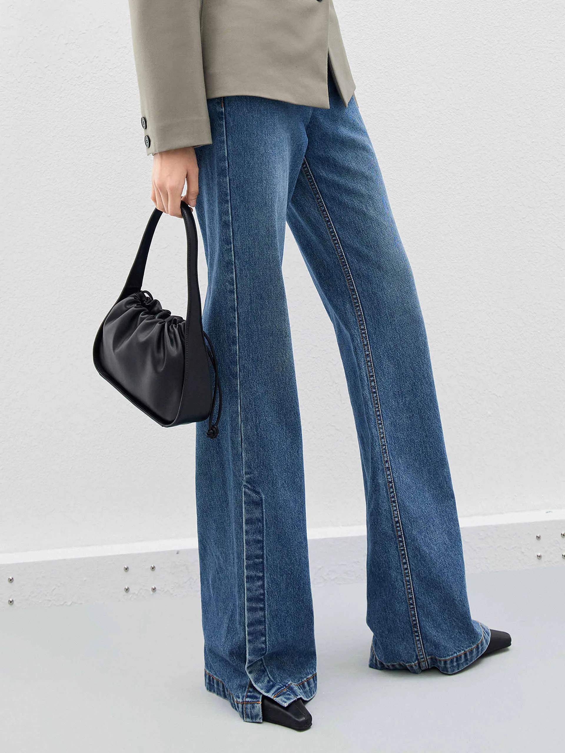 Flared Mid Waist Jeans
