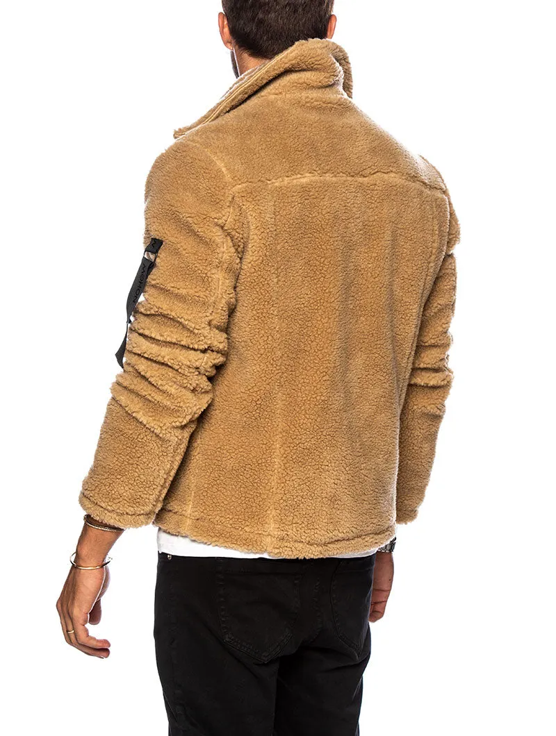 FRANCIS SHEARLING JACKET IN LIGHT CAMEL