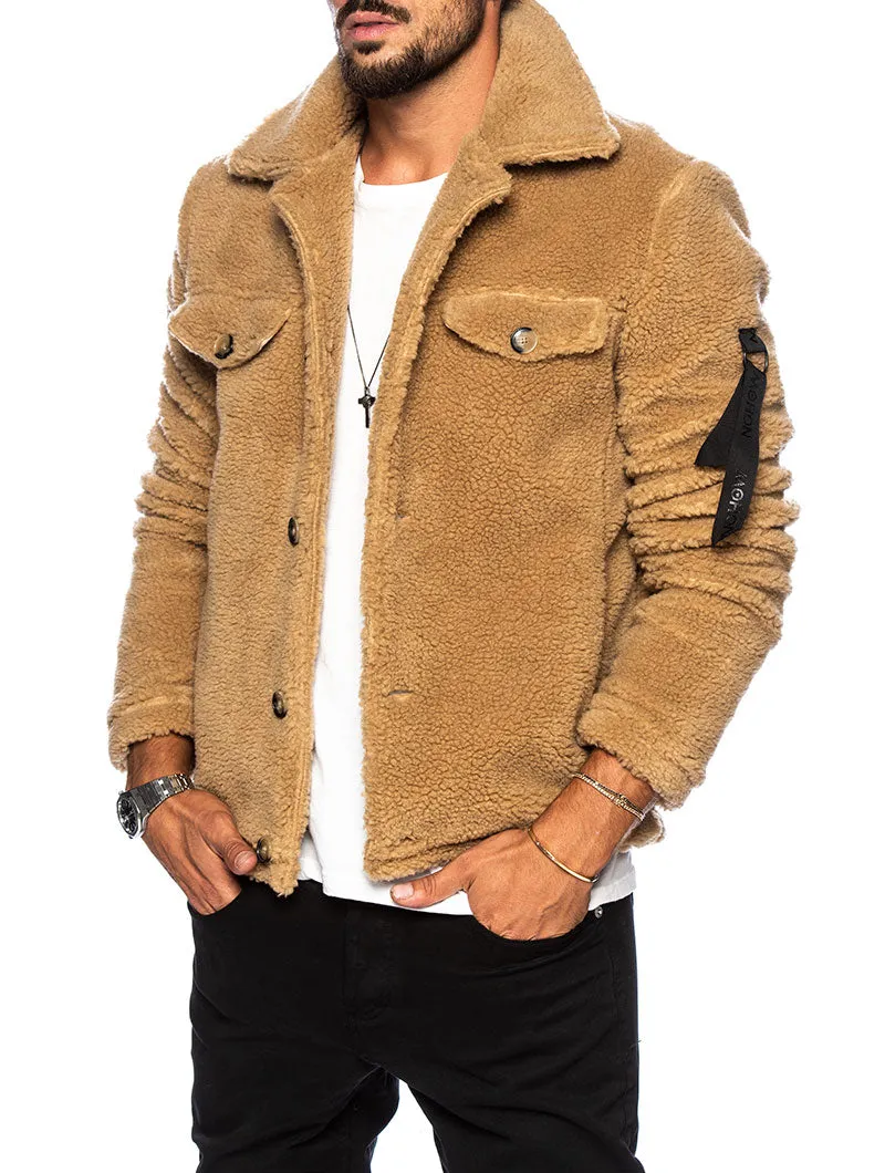 FRANCIS SHEARLING JACKET IN LIGHT CAMEL