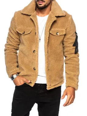 FRANCIS SHEARLING JACKET IN LIGHT CAMEL