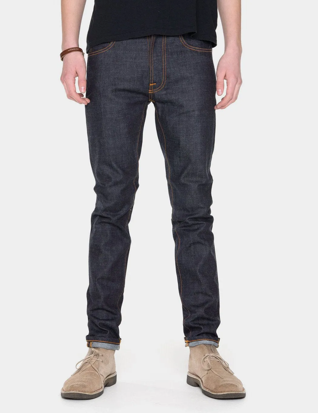 Nudie Lean Dean Jeans (Slim Tapered) - Dry Slow Blue