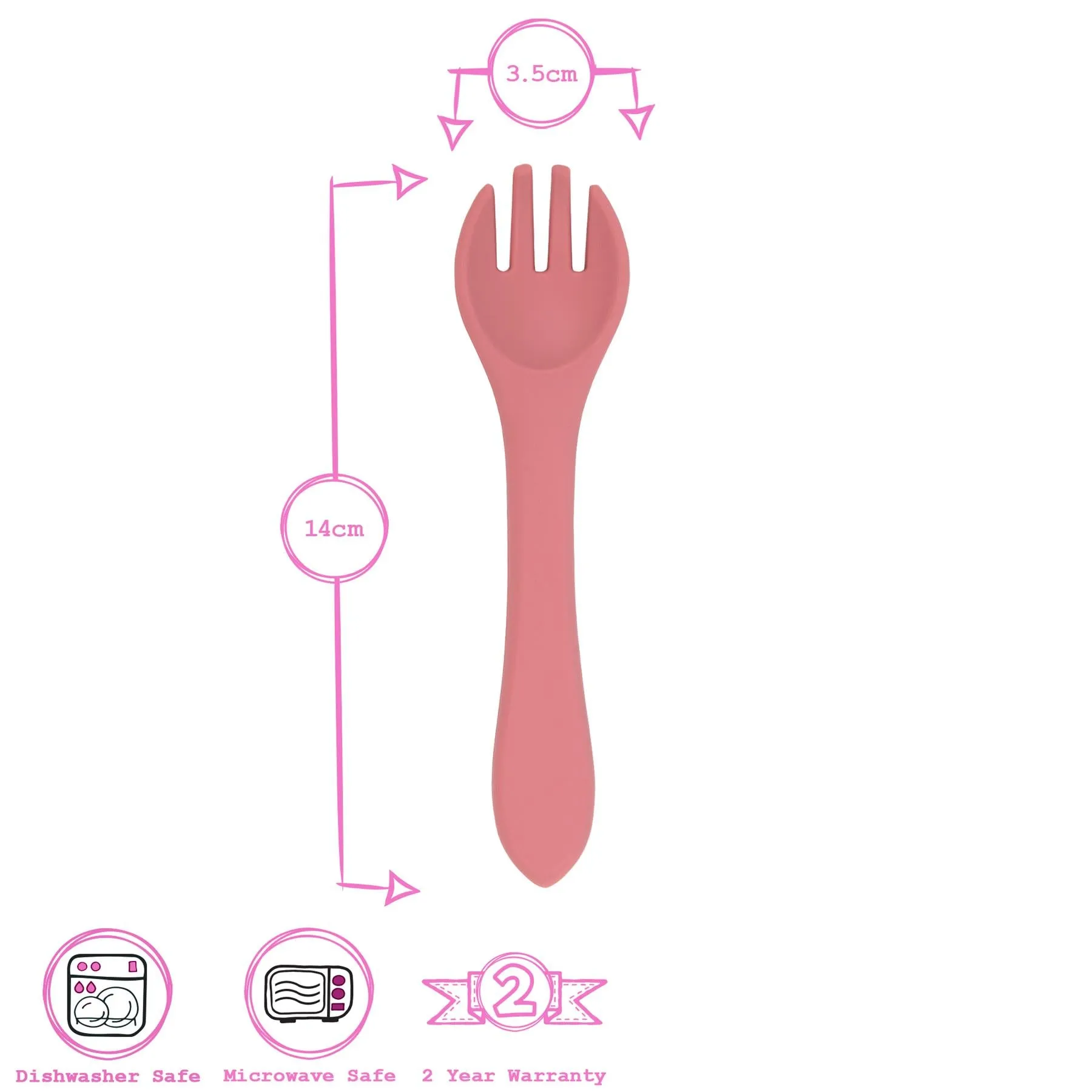 Silicone Baby Weaning Fork - By Tiny Dining