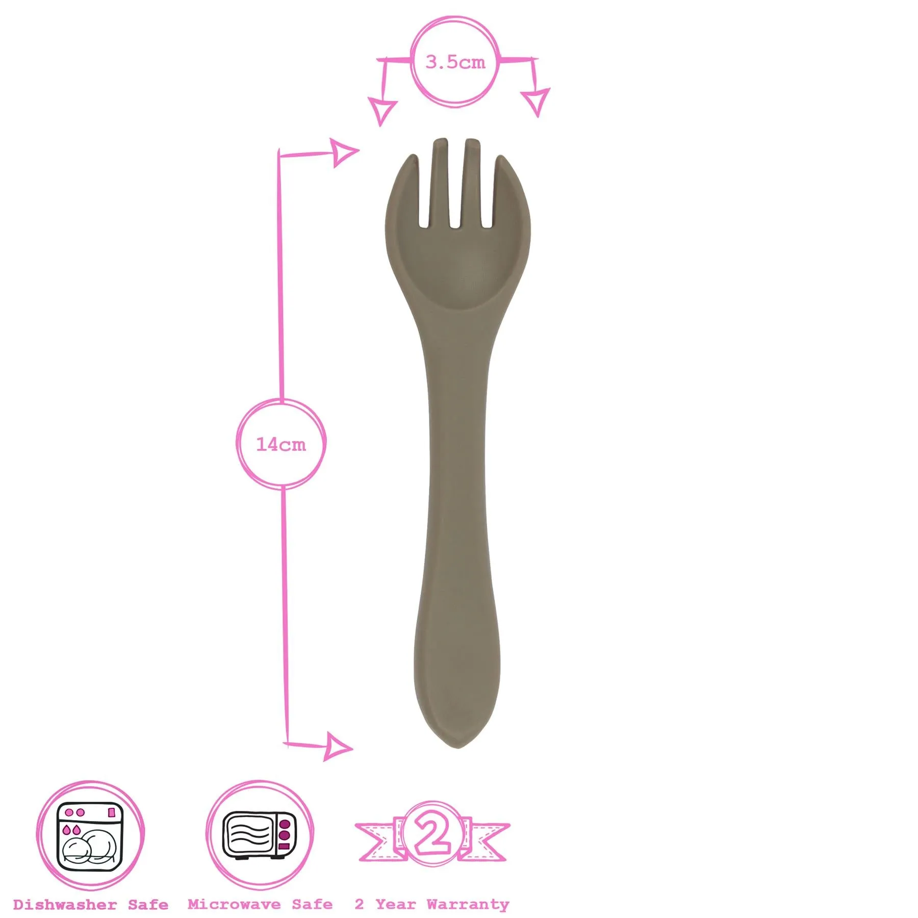 Silicone Baby Weaning Fork - By Tiny Dining