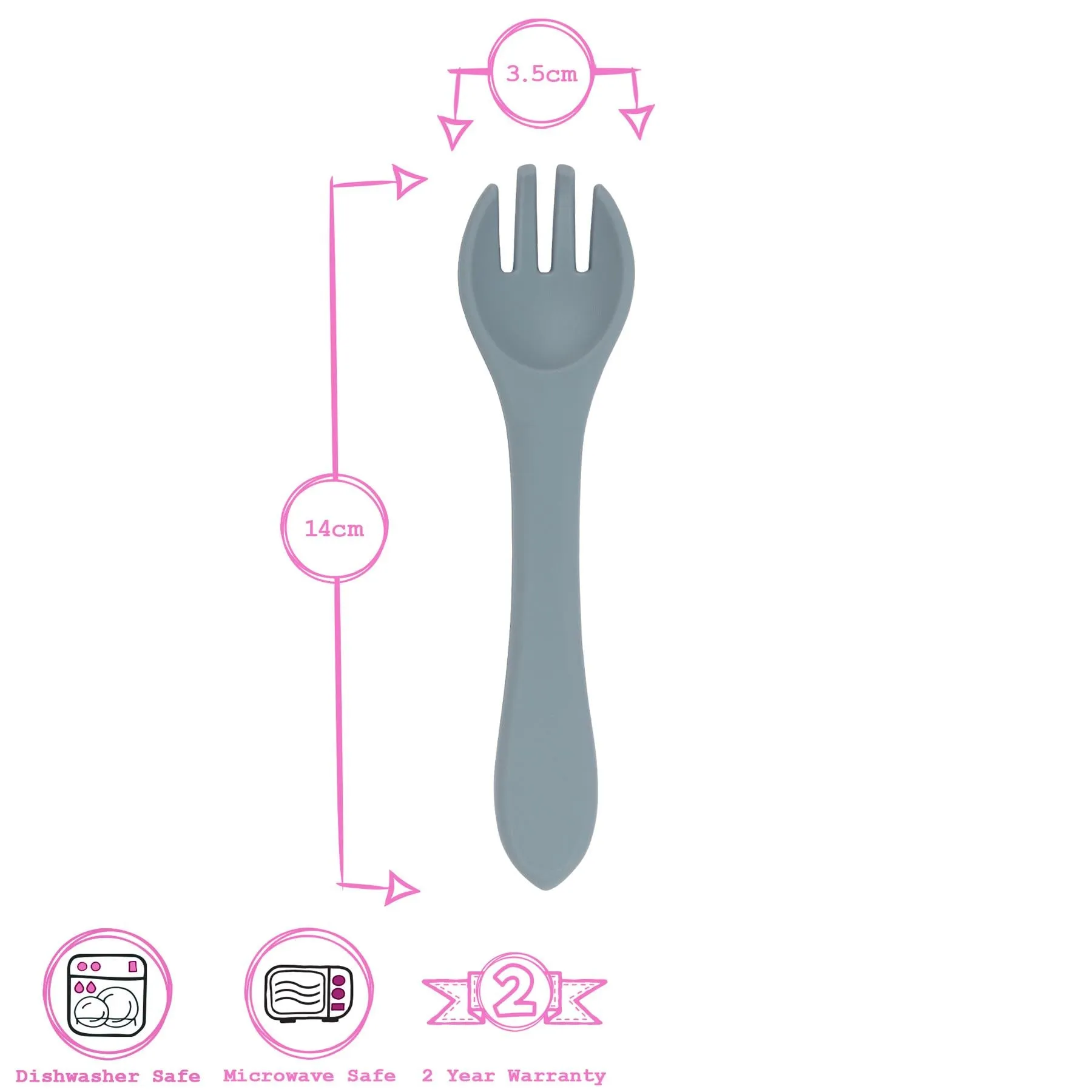 Silicone Baby Weaning Fork - By Tiny Dining