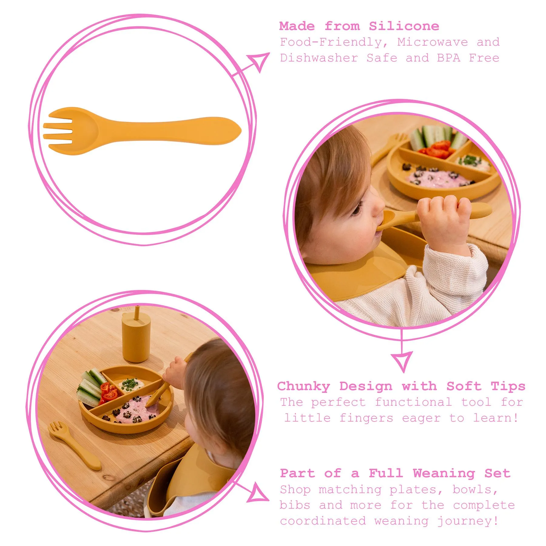 Silicone Baby Weaning Fork - By Tiny Dining