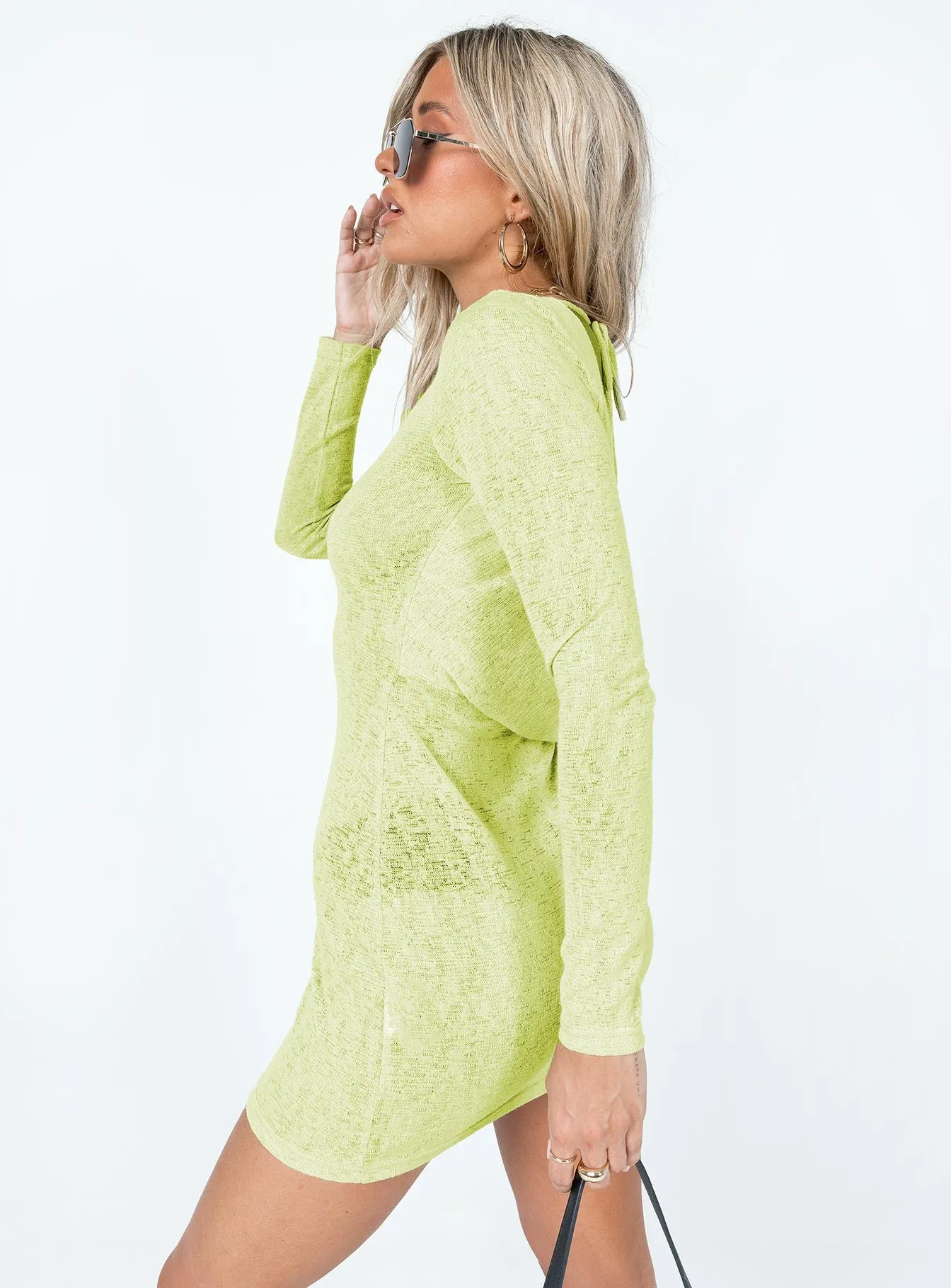 Tallie Knit Mini Dress Green