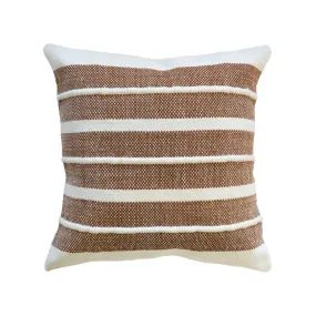 Wyatt Cushion in Tobacco/Ivory